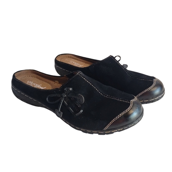 Natural Soul Shoes - Natural Soul Shoes Womens Faux Suede Black Slide Loafer Comfy Shoes Size 8.5M